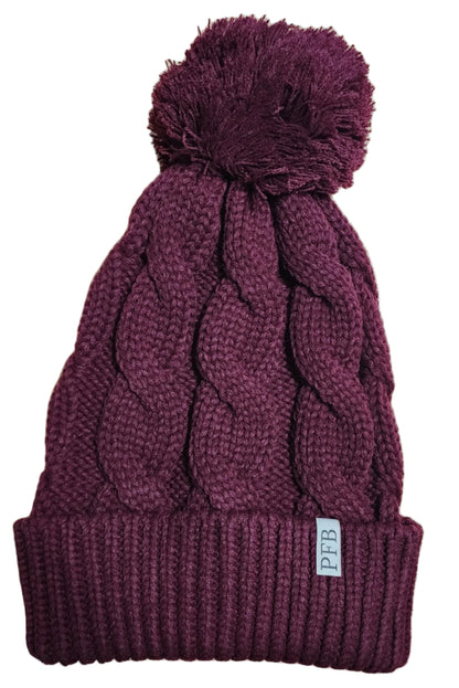 PFB Chunk knit Cuffed Beanie with POM POM